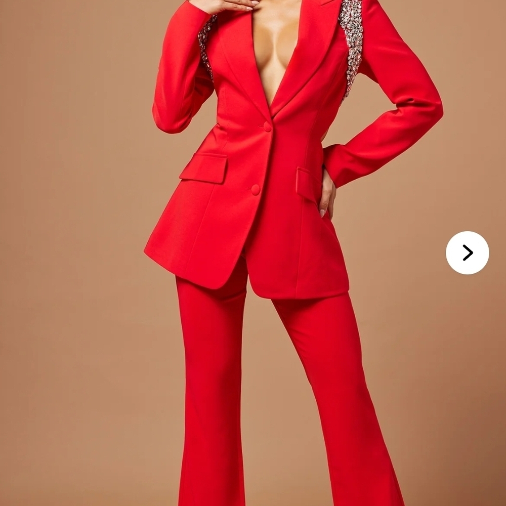 Fashion Nova Vibrant Red Pantsuit